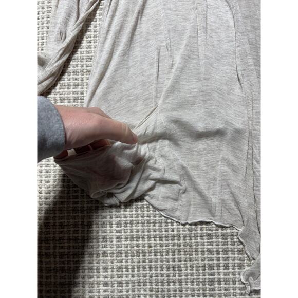 Active Basic Womens L Tan Lightweight Long Sleeve Waterfall Cardigan - Picture 3 of 7